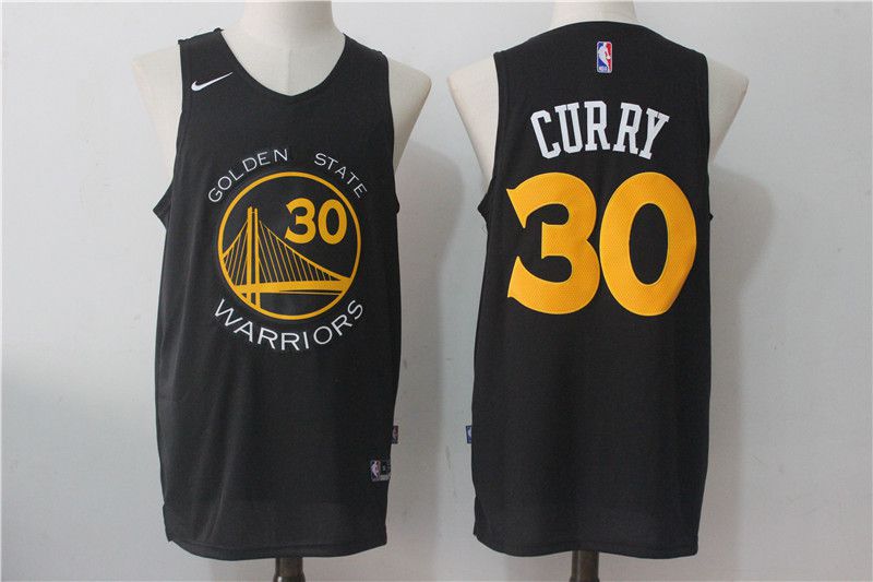 Men Golden State Warriors #30 Curry Black NBA Jerseys